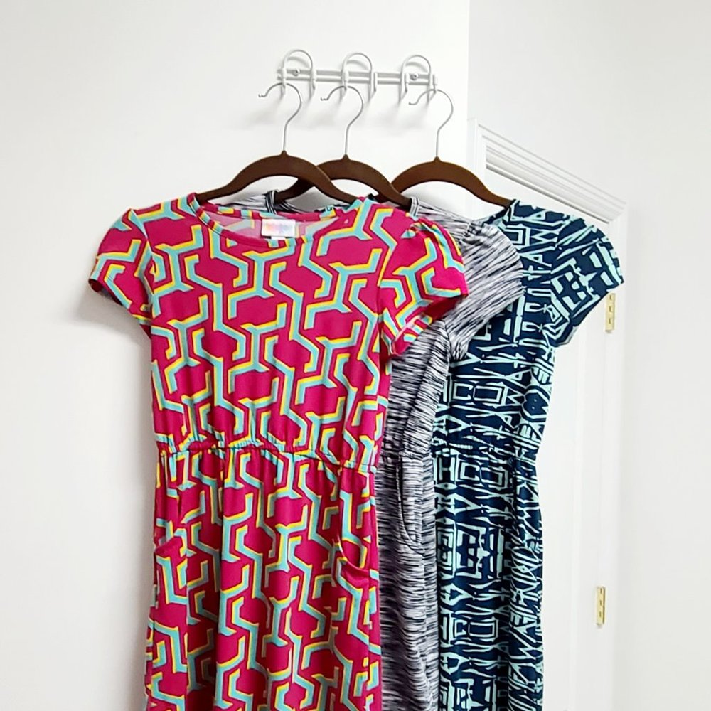 3 LULAROE DRESSES - SIZE GIRLS 10